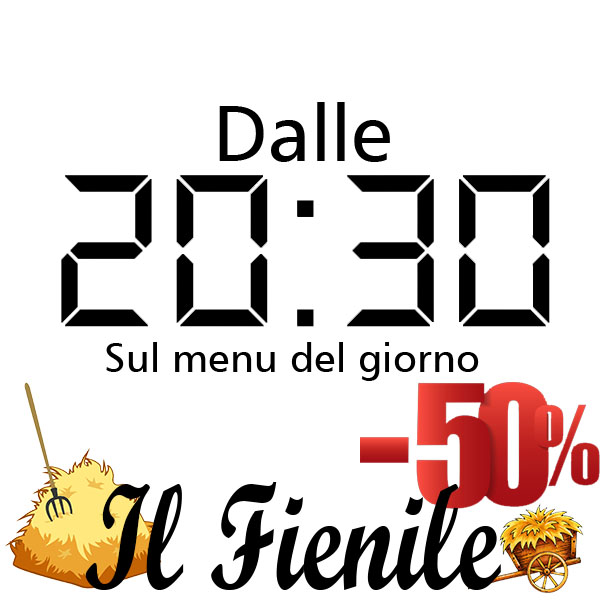 Menu del giorno al 50%